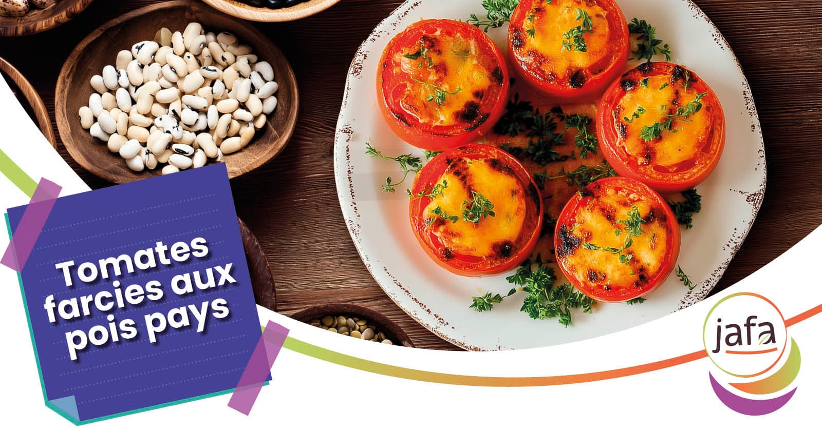Fiche recette Tomates farcies aux pois pays